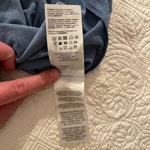 Gill Men’s Technical Long Sleeve – Navy Heather (Size M) - Picture 5 of 5